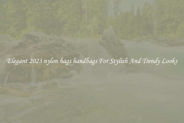 Elegant 2023 nylon bags handbags For Stylish And Trendy Looks