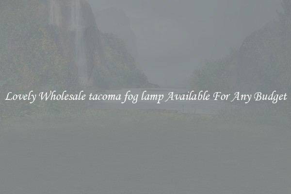 Lovely Wholesale tacoma fog lamp Available For Any Budget