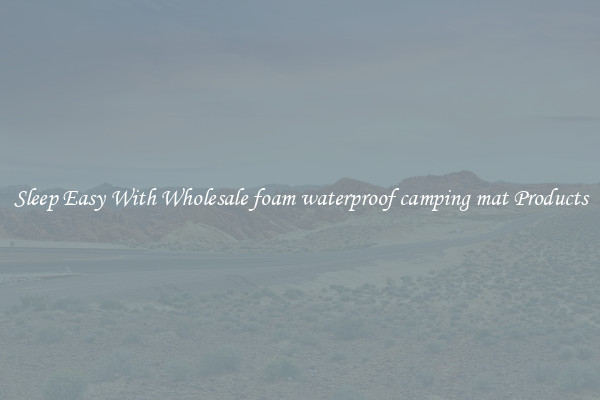Sleep Easy With Wholesale foam waterproof camping mat Products