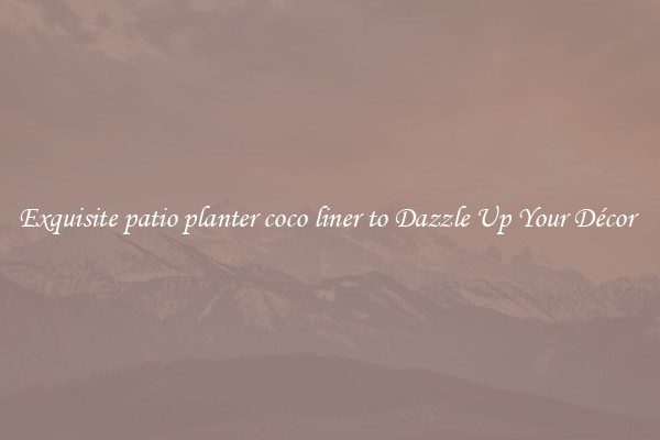 Exquisite patio planter coco liner to Dazzle Up Your Décor 