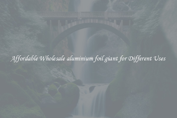 Affordable Wholesale aluminium foil giant for Different Uses 