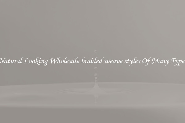 Natural Looking Wholesale braided weave styles Of Many Types