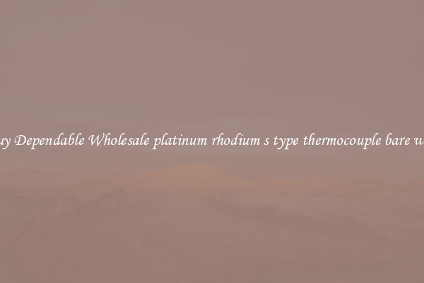 Buy Dependable Wholesale platinum rhodium s type thermocouple bare wire