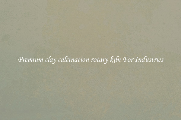 Premium clay calcination rotary kiln For Industries