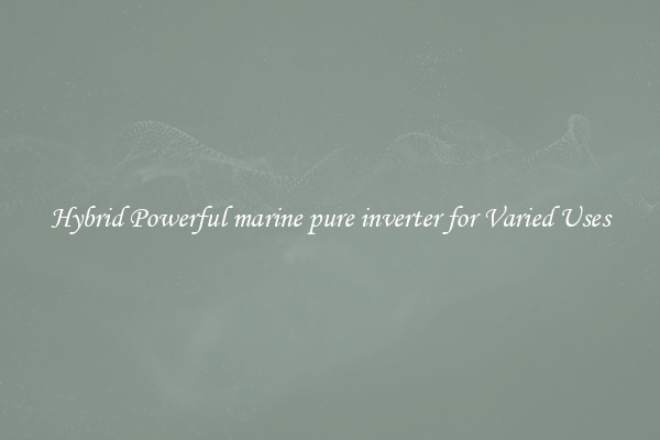 Hybrid Powerful marine pure inverter for Varied Uses