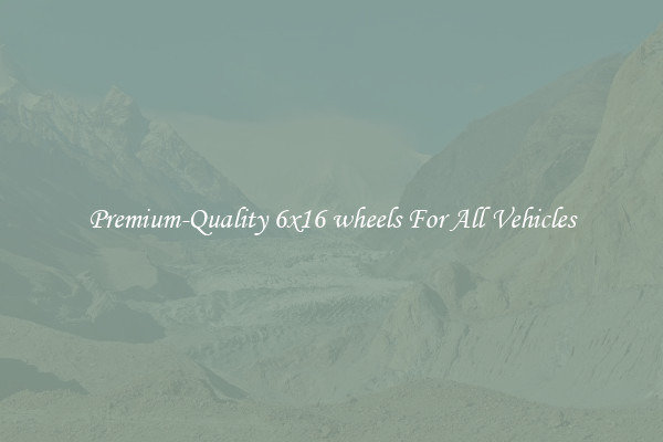 Premium-Quality 6x16 wheels For All Vehicles